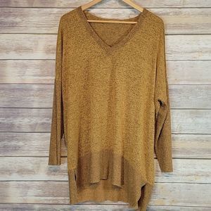 Jodifl | Mustard Yellow V Neck Oversized Top L